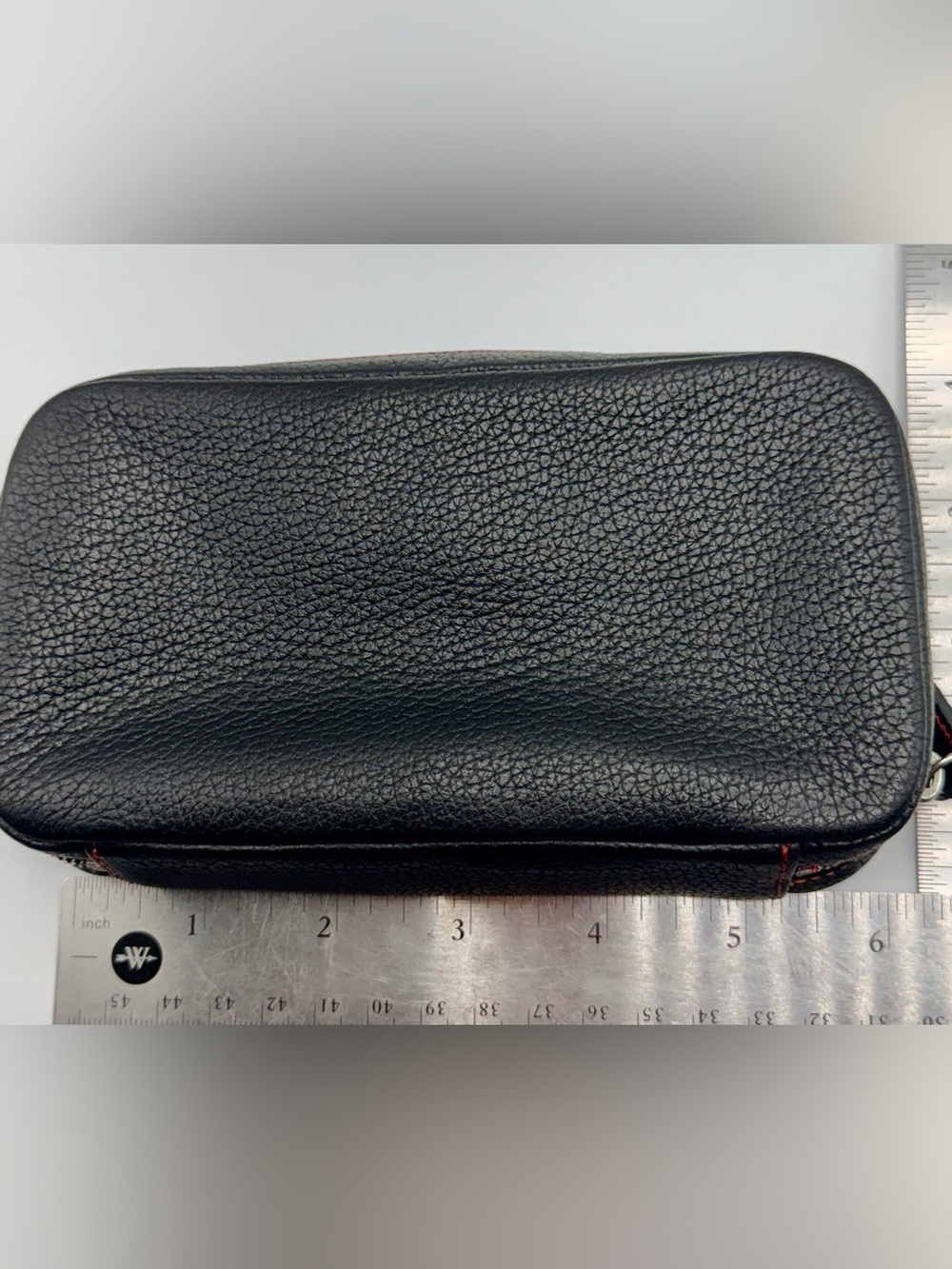 Coach Black Pebbled Leather Travel Zip Around Jewelry Case Organizer Separator